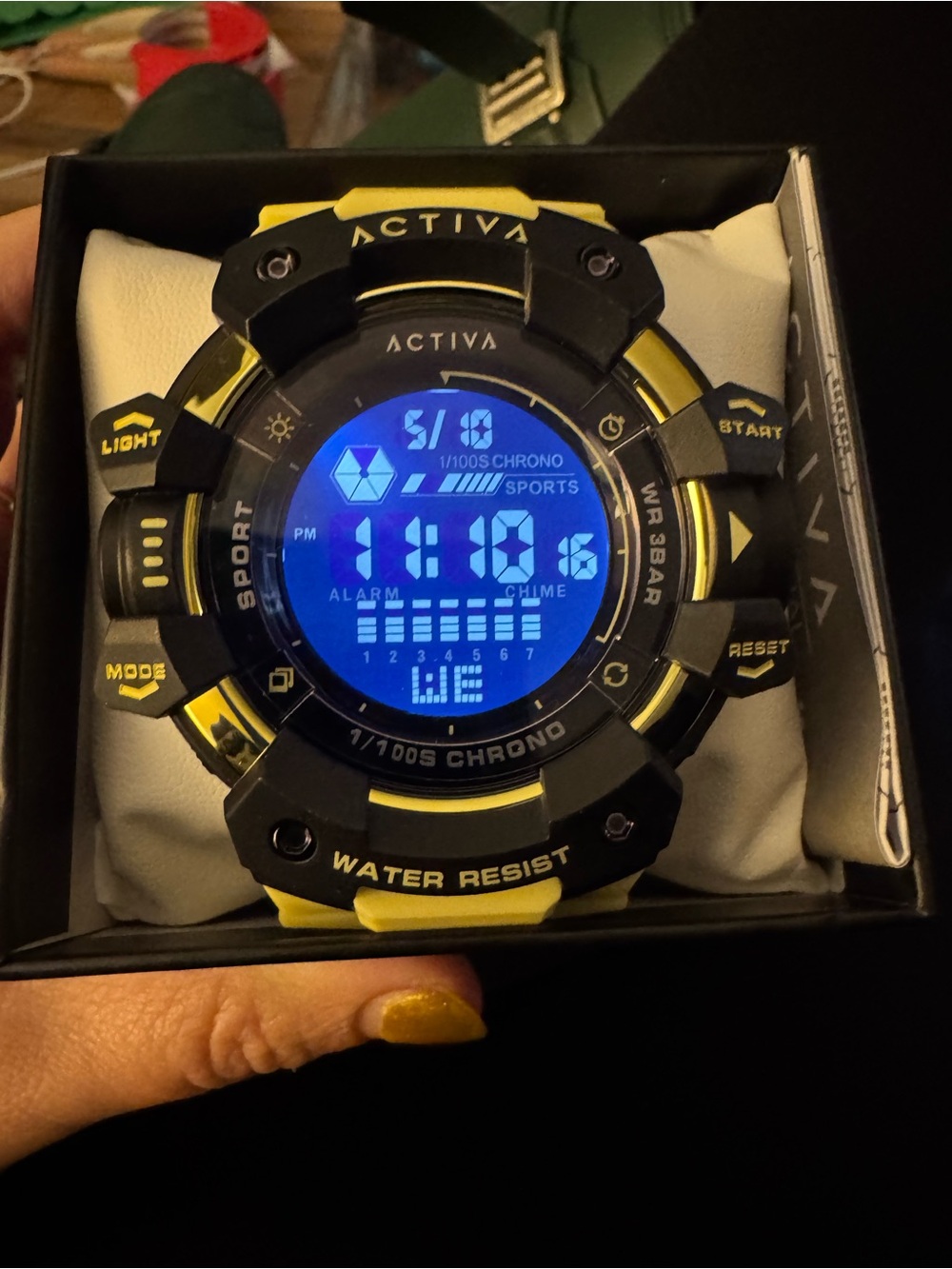NEW IN BOX Activa x Invicta ACW8050-004 Digital Sport Watch 50mm Yellow